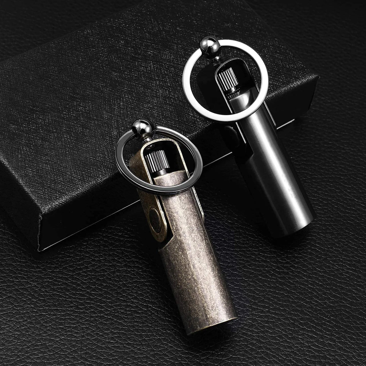 Fire Starter Lighter Waterproof Flint Match Metal Keychain